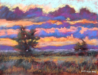 #ad Original sunset painting Landscape collectible artwork