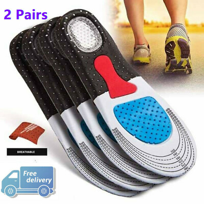#ad 2 Pairs Gel Orthotic Sport Running Insoles Insert Shoe Pad Arch Support Cushion
