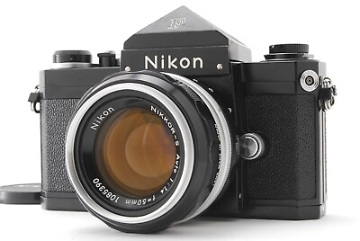 #ad 【N MINT】Nikon F Eye Level 35mm SLR Film Camera Black 50mm f 1.4 From JAPAN