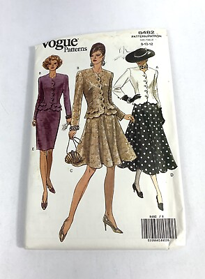 #ad Vintage Vogue Pattern 8482 Size 8 12
