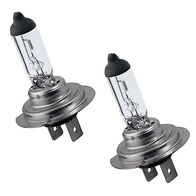 #ad 2x H7 Halogen 55W 12V Low High Beam Headlight Fog Light Bulbs Clear Glass Pair