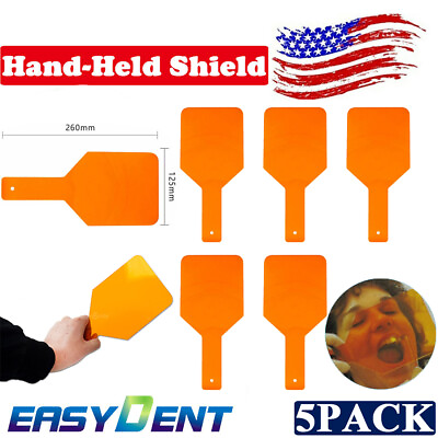 #ad 5Pack Dental Protective Curing Shield Hand Held Visible Light Filter Plate Board