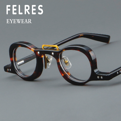 #ad Fashion Oval Acetate Eyeglasses For Men Women Clear Lens Fashion Glasses Frames