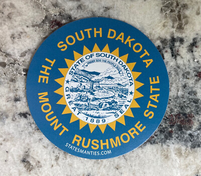 #ad South Dakota State Flag Water Bottle Laptop Vinyl Sticker Decal Statesman Ties