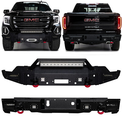 #ad Vijay For 2019 2022 GMC Sierra 1500 Steel Front or Rear Bumper with LED Lights