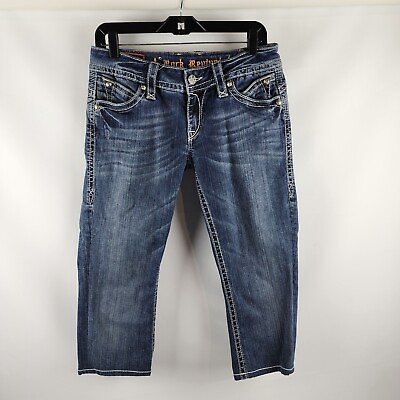 #ad Rock Revival Womens Patti Boot Capri Flap Pocket Blue Jeans Size 30 30x20