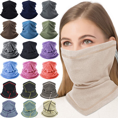#ad Winter Neck Warmer Gaiter Fleece Windproof Face Mask Cover Scarf for Men Women