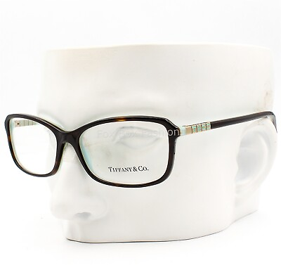 #ad Tiffany amp; Co. TF 2075 8134 Eyeglasses Glasses Brown Tortoise on Blue 53 16 140