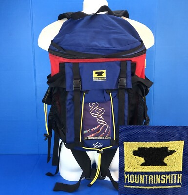 #ad Vintage Mountainsmith Camping Traveling Hiking Backpack ‘99 Bailey’s Ski Classic