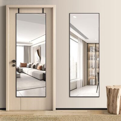 #ad Over The Door Full Length Mirror Wall Mounted Mirror 47quot;x14quot; Full Body Mirror US