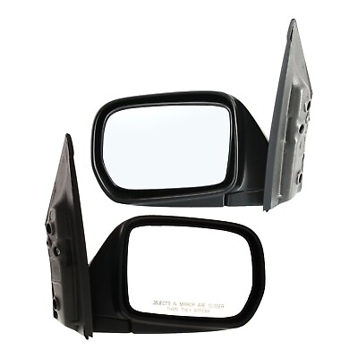 #ad Manual Mirror Set Of 2 For 1999 2004 Honda Odyssey Textured Black Manual Folding