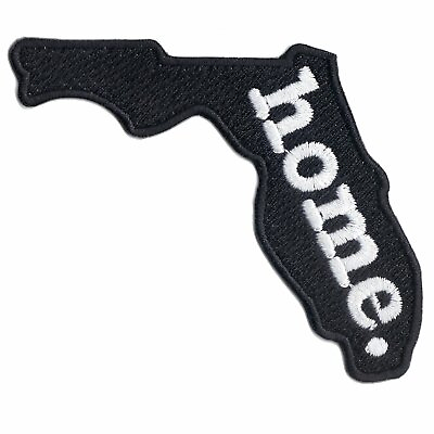 #ad State Of Florida quot;Homequot; Logo Embroidered Iron On Patch