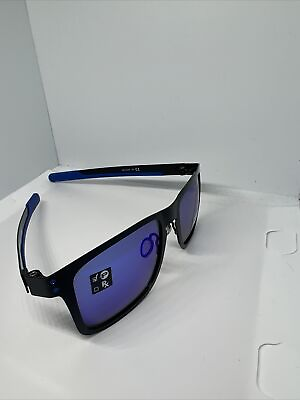 #ad Sunglasses Metal Black Frame With Blue And Sapphire Iridium High Quality Case