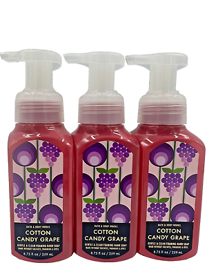 #ad Bath amp; Body Works LOT 3 Cotton Candy Grape Gentle amp; Clean Foaming Hand Soap 8.75