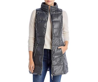 #ad Fillmore Packable Long Down Puffer Vest Gray Size Large