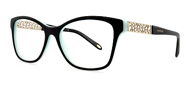 #ad TIFFANY amp; CO TF2130 8055 54mm Black Blue Gold Eyeglasses Frames Only Italy