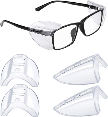 #ad Safety Glasses Side Shields for Prescription Glasses Slip on Clear Eye Glasses