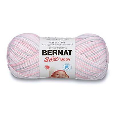 #ad Bernat Softee Baby Yarn Ombre 4.25 oz Gauge 3 Light Pink Flannel