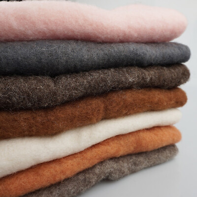 #ad Natural Wool Felting Sheet Poke Soft Fabric Needle DIY Craft Material Supplies