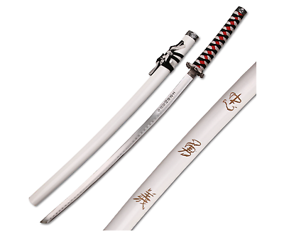 #ad 40quot; White Dragon SAMURAI NINJA Bushido KATANA Japanese Sword Carbon Steel Blade