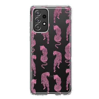 #ad Mundaze Case for Samsung Galaxy A72 Cover Pink Leopard