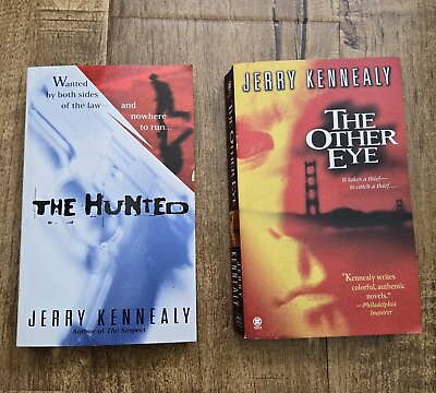 #ad LOT of 2 Novel Books: THE HUNTED The Other Eye By Jerry Kennealy Paperback