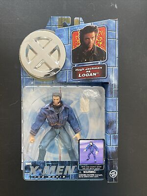 #ad 2000 X Men The Movie Logan Action Figure NIB Hugh Jackman as Logan NEW