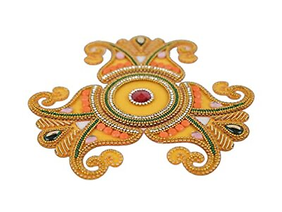 #ad Handcrafted Decorative Diwali Rangoli Set Multicolor Jewel Stoneskundan Decor...