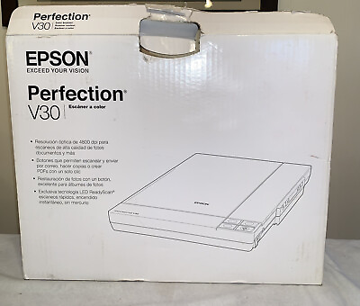 #ad Epson Perfection V30 Color Flatbed Scanner Model J232A New Opened Box