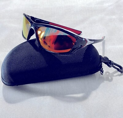 #ad NEW Polarized Red Mirror Lens Men#x27;s Women#x27;s Sports Sunglasses amp; Zip Case