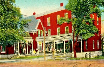 #ad C.1911 Mt Clemens MI. Crystal House. Hotel. RR Tracks. Nellie Ryan. Vintage.