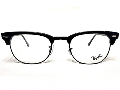 #ad NEW Ray Ban Clubmaster RB5154 2077 Unisex Black Square Eyeglasses Frames 49 21 $135.99