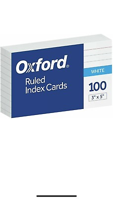 #ad 3x Index Cards Ruled 3quot; x 5quot; 100 Count 2 Oxford 40153 SP 1 Staple 23641 $14.00