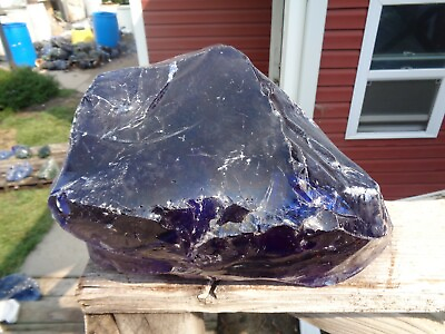 #ad Glass Rock Slag Clear Cobalt Blue 39.8 lbs Rocks C86 Landscaping Aquarium