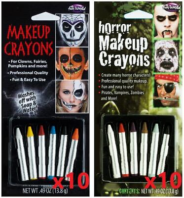 #ad Halloween Costume Accessories Adults Kids Horror Scary Makeup Crayons Lot 20
