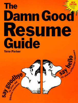 #ad Damn Good Resume Guide Paperback By Parker Yana GOOD