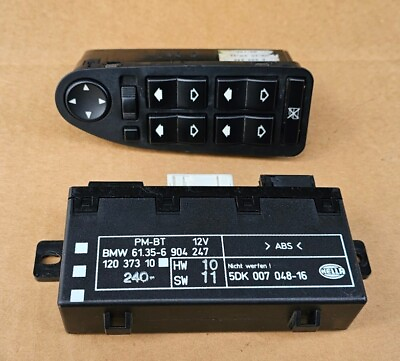 #ad BMW E38 Power Folding Door Mirror Module Master Control Switch 740il 750il