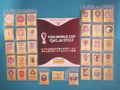 #ad Panini FIFA World Cup Qatar 2022 USA version stickers #BEL1 #KOR20 lot of