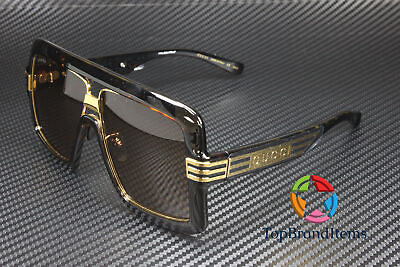 #ad GUCCI GG0900S 002 Rectangular Square Havana Dark Brown 60 mm Men#x27;s Sunglasses