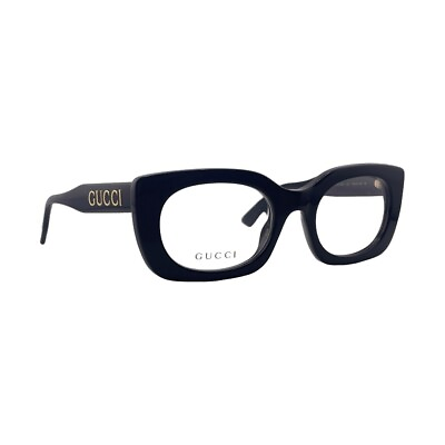 #ad Gucci GG1154O Black Eyeglasses Frames 53mm 22mm 140mm 001 DEFECT