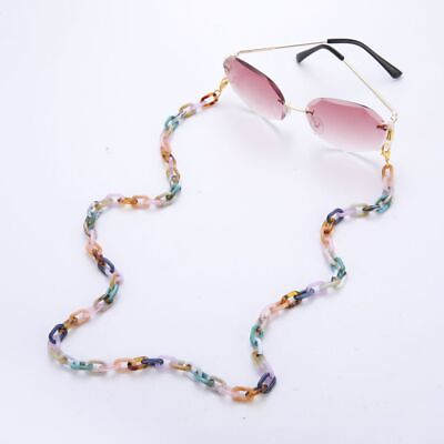 #ad Multicolor Acrylic Sunglasses Chain Mask Fashion Jewelry Eyewear Chains 1pc
