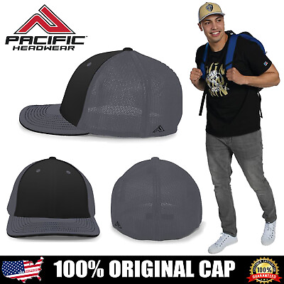 #ad Pacific Headwear ORIGINAL Premium M2 Trucker Performance Flexfit Cap Hat 404M