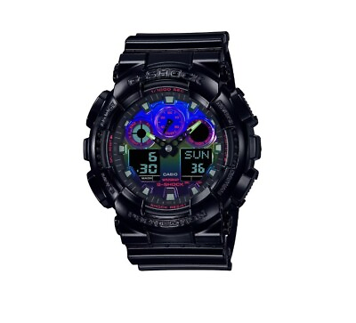 #ad Casio G Shock Analog Digital GA 100 Series Men#x27;s Watch GA100RGB 1A