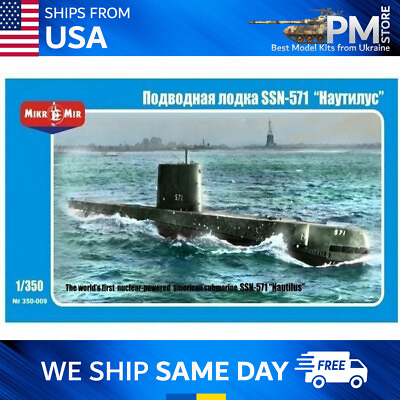 #ad Mikro Mir 350 009 SSN 571 Nautilus U.S. Nuclear Submarine 277 mm scale 1 350