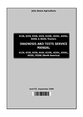 #ad Paper John Deere 6320 6420 Tractor Diagnosis amp; Test Service Manual Technical