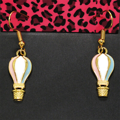 #ad New Fashion Lady Pink Blue Enamel Romantic Hot Balloon Women Stand Earrings