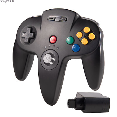 #ad Wireless N64 ControllerRechargeable 2.4G Remote Retro Controller For N64 System