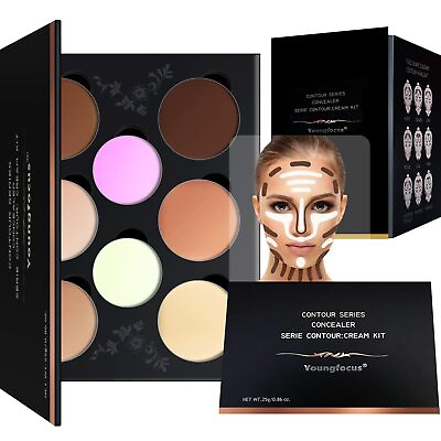 #ad Cosmetics Cream Contour Best 8 Colors and Highlighting Makeup Kit Contourin...