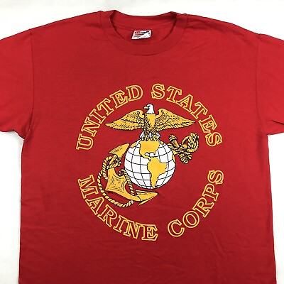 #ad NOS vintage 90s US MARINE CORPS T Shirt LARGE usmc military single stitch