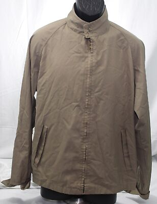 #ad VTG 70s 80s English Squire Mens Water Resistant Driving Coat Jacket Size 44L Tan